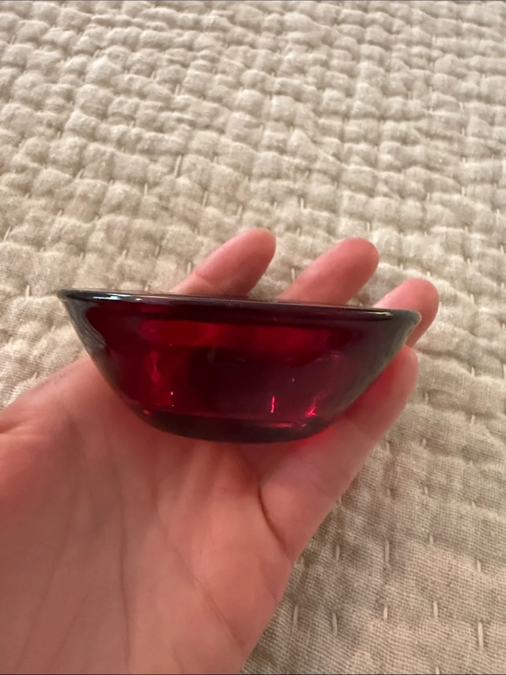 Red Glass Tealight Candle Holders - Set of 14 Crate and Barrel